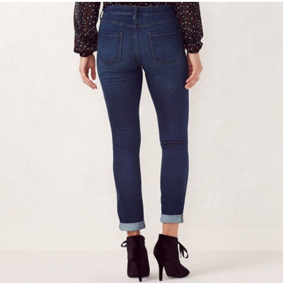 Lauren Conrad cuffed skinny ankle jean size 4 - Picture 2 of 6